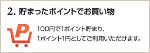 2、貯まったポイントでお買い物